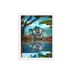 Framed Elephant Friends Poster