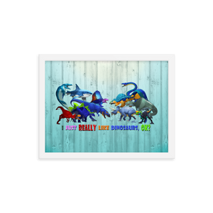 Framed Dinosaurs Poster