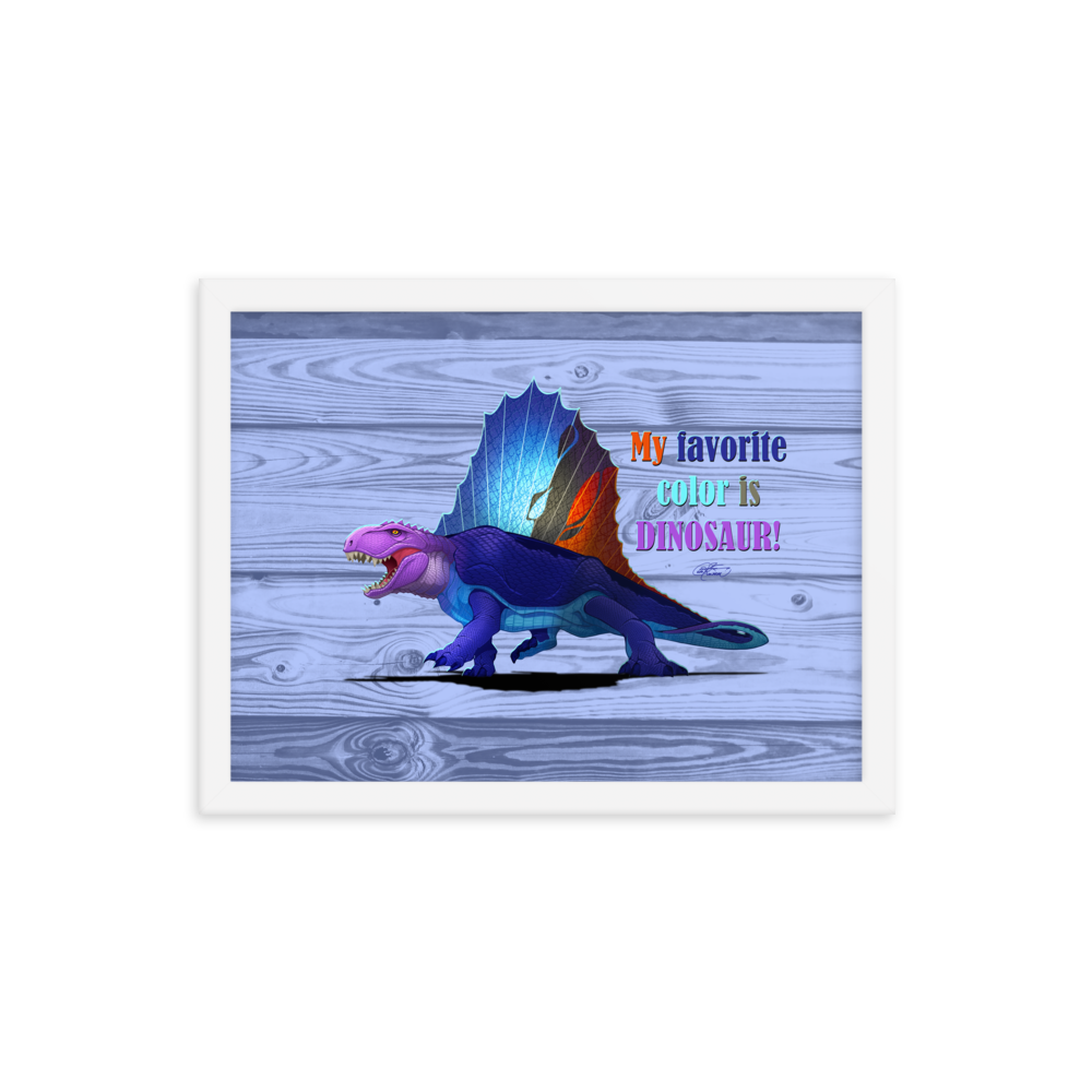 Framed Dimetrodon Poster