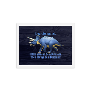 Framed Triceratops Poster