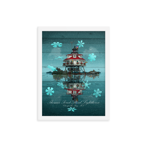 Framed Thomas Point Shoal Lighthouse Poster