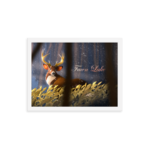 Framed Fawn Lake Poster