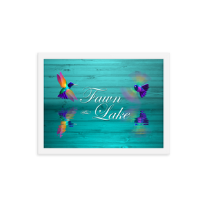 Framed Fawn Lake Hummingbirds Poster