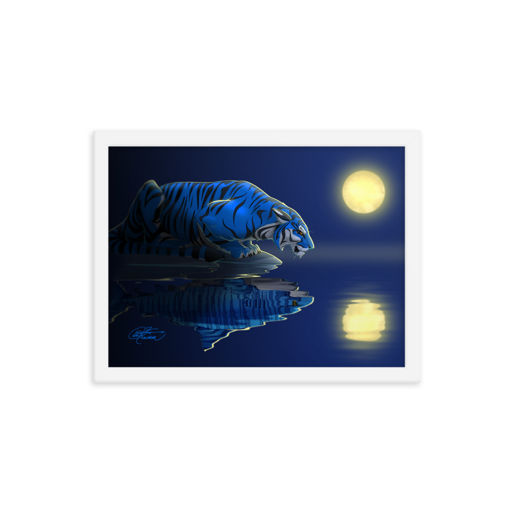 Framed Tiger/Shark Poster