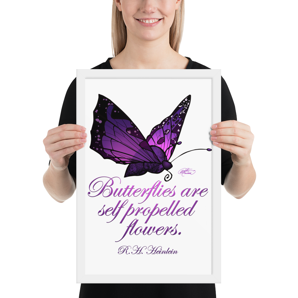 Framed Purple Butterfly Poster