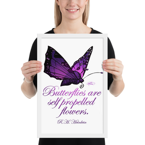 Framed Purple Butterfly Poster