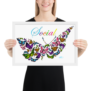 Framed Social Butterfly Poster