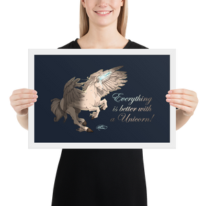 Framed Unicorn Pegasus Poster