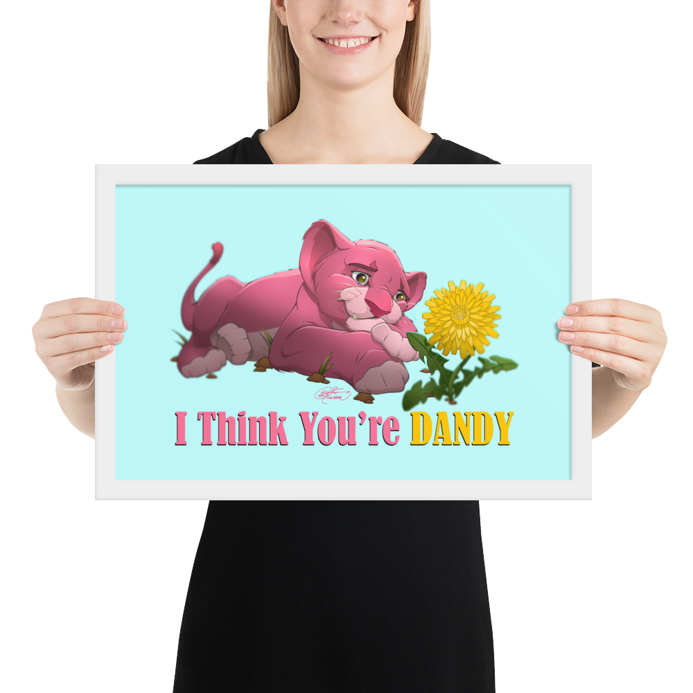 Framed Dandy Lion Poster