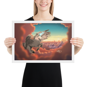 Framed Pegasus Unicorn Poster