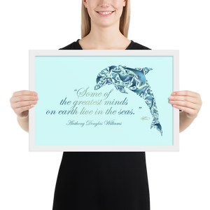 Framed Dolphin Collage Poster