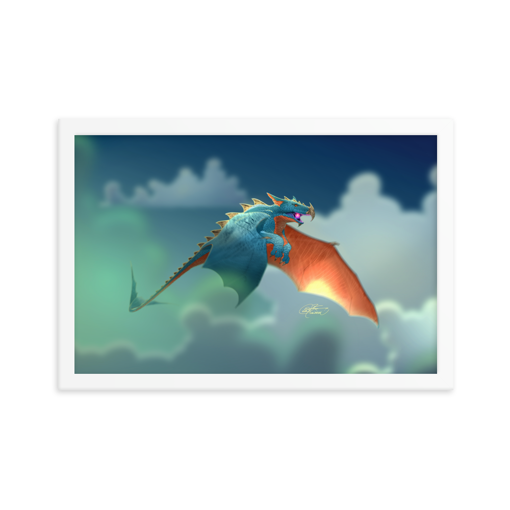 Framed Dragon Poster