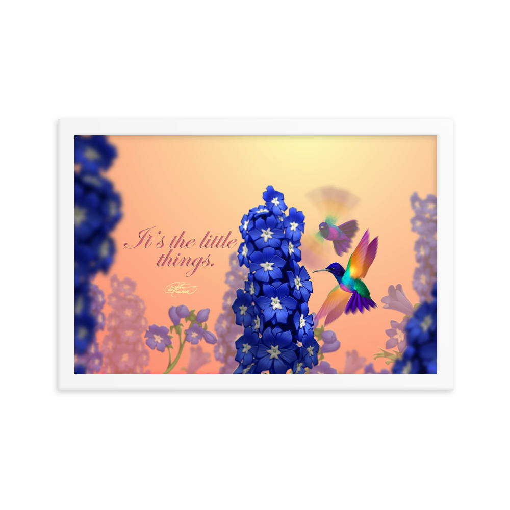 Framed Hummingbirds Poster