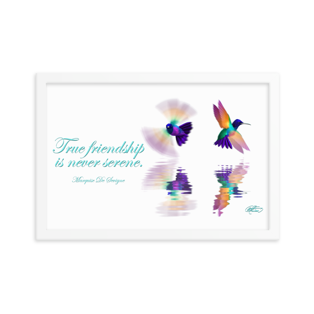 Framed Hummingbirds Poster