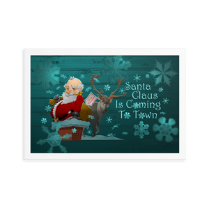 Framed Santa Christmas Poster