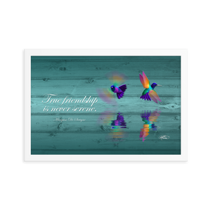 Framed Hummingbirds Poster