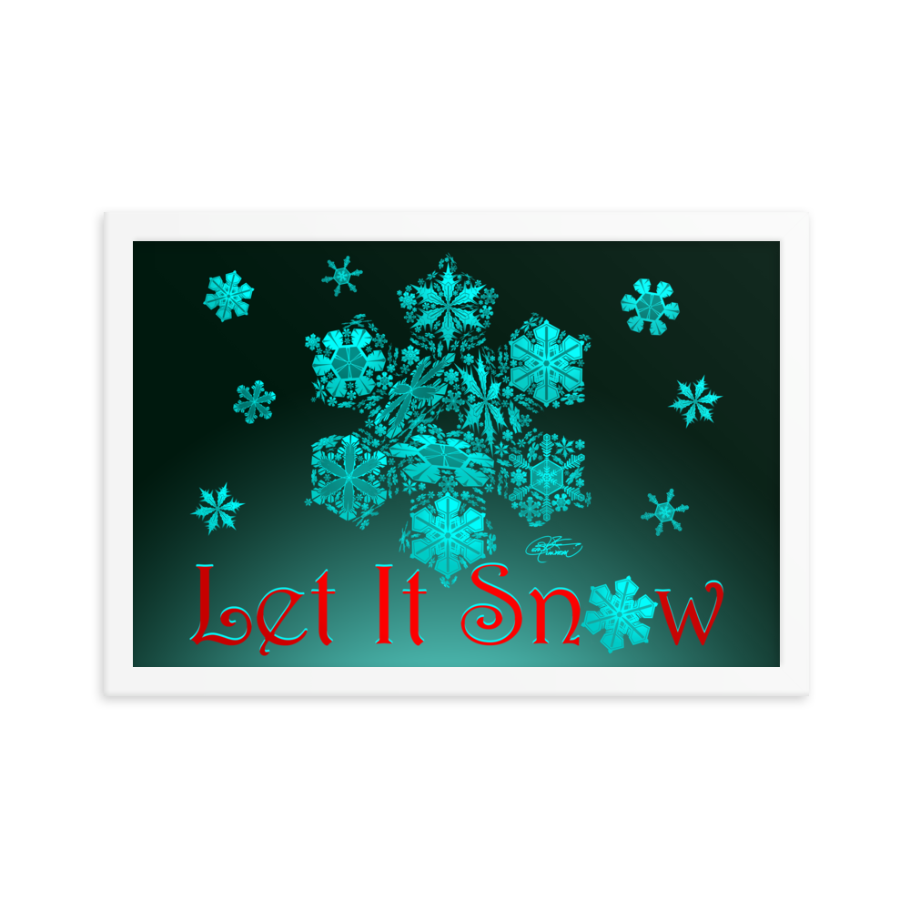 Framed Let It Snow Poster