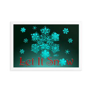 Framed Let It Snow Poster