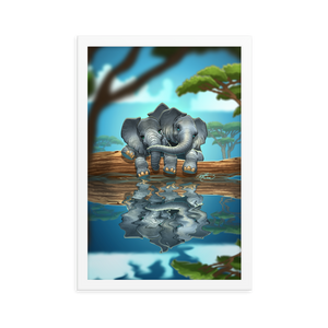 Framed Elephant Friends Poster