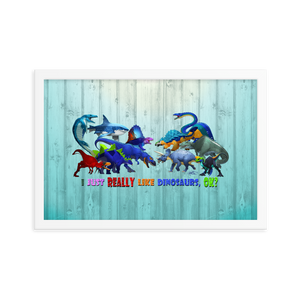 Framed Dinosaurs Poster
