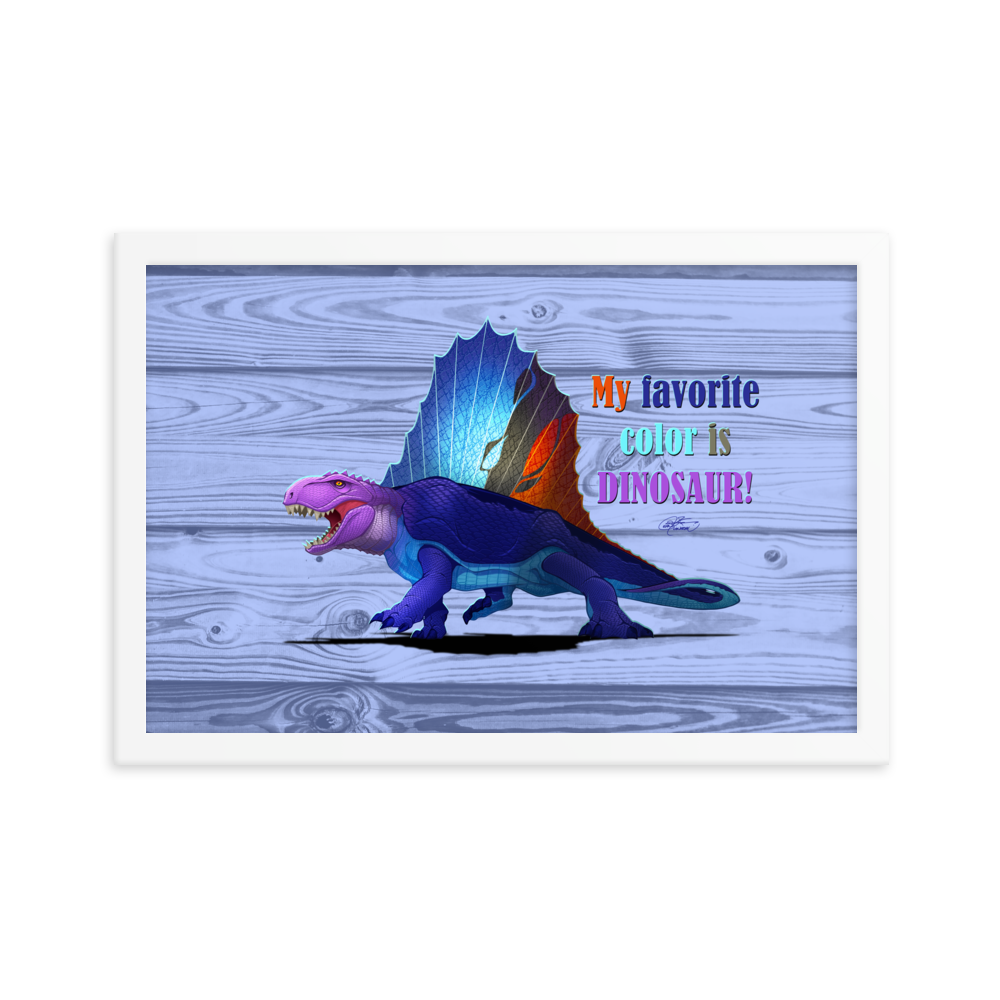 Framed Dimetrodon Poster