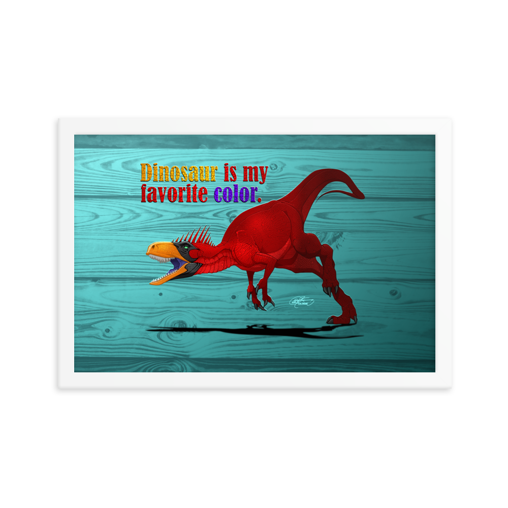 Framed Herrerasaurus Poster