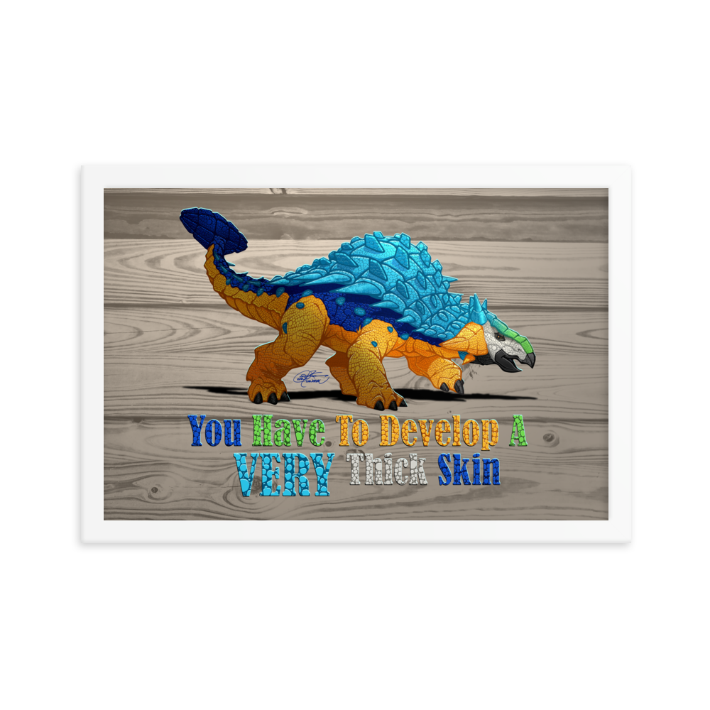 Framed Ankylosaurus Poster