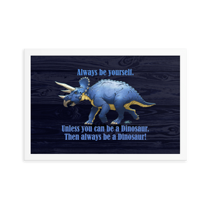 Framed Triceratops Poster