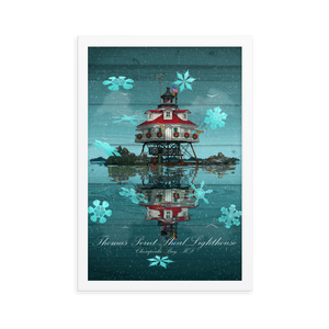 Framed Thomas Point Shoal Lighthouse Poster