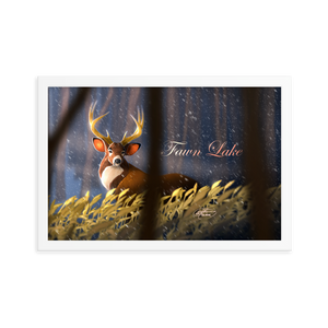 Framed Fawn Lake Poster