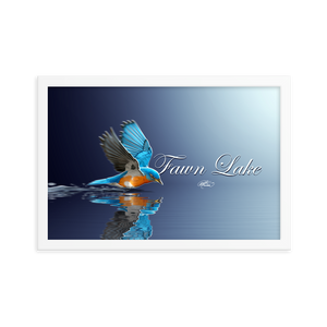 Framed Fawn Lake Bluebird Poster