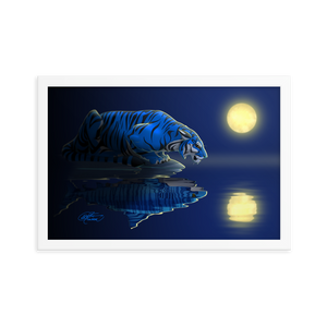 Framed Tiger/Shark Poster