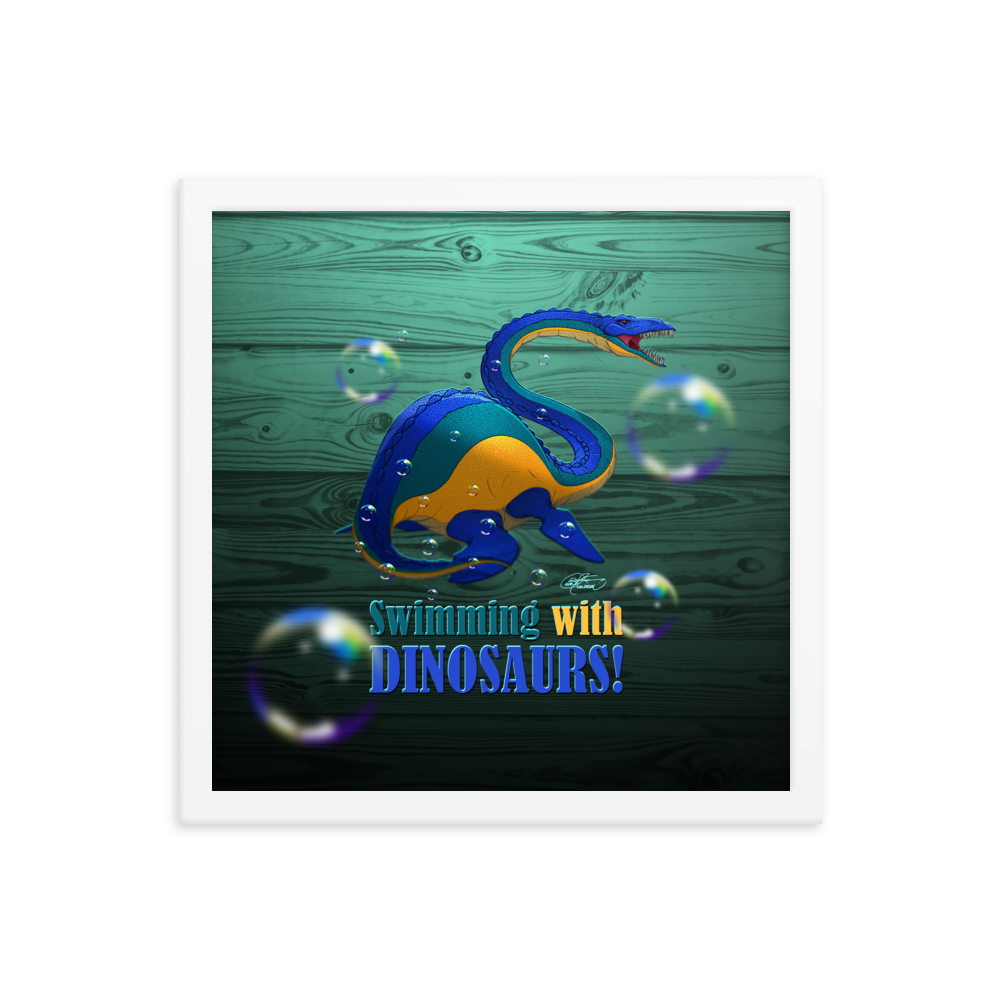 Framed Elasmosaurus Poster