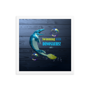 Framed Mosasaurus Poster
