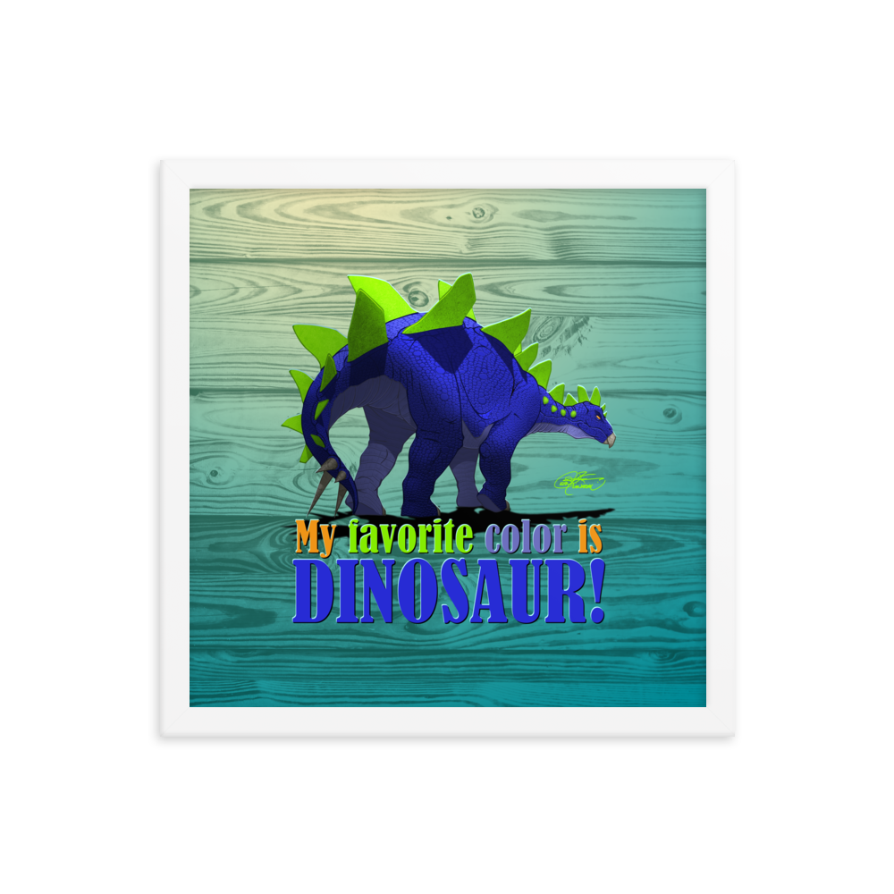 Framed Stegosaurus Poster