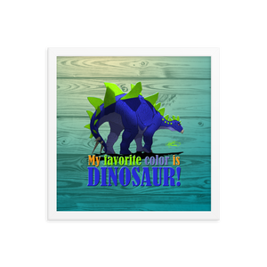 Framed Stegosaurus Poster