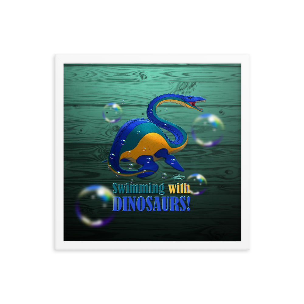 Framed Elasmosaurus Poster