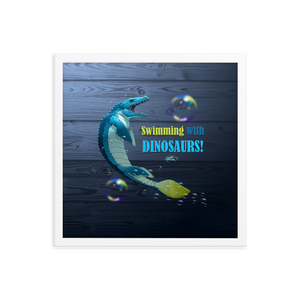 Framed Mosasaurus Poster