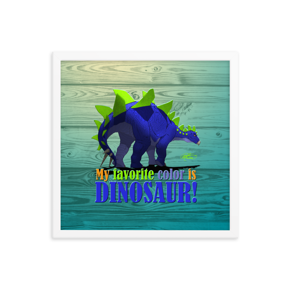Framed Stegosaurus Poster