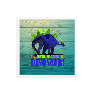 Framed Stegosaurus Poster