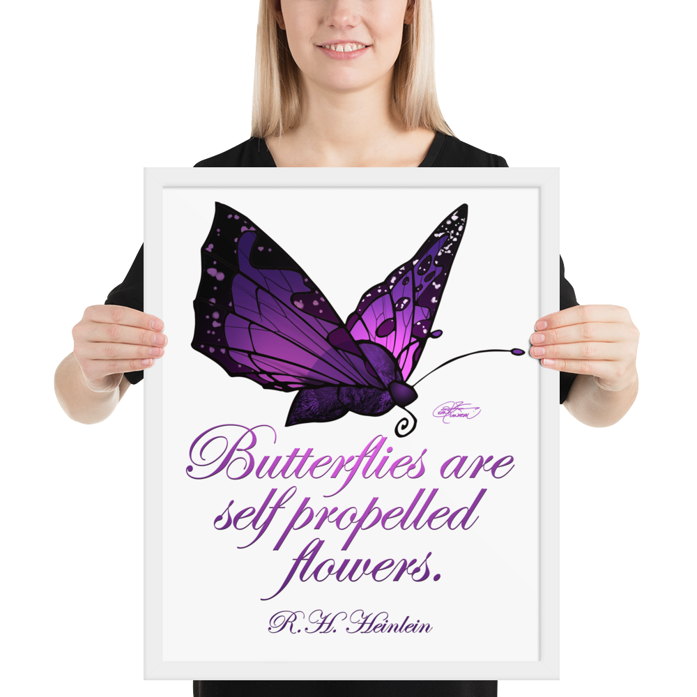 Framed Purple Butterfly Poster