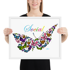 Framed Social Butterfly Poster