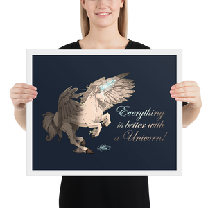 Framed Unicorn Pegasus Poster