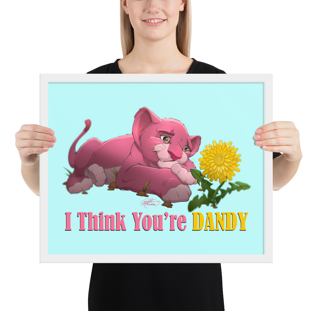 Framed Dandy Lion Poster