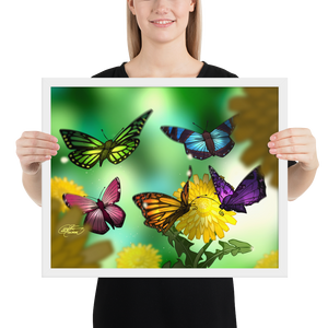 Framed Butterflies Poster