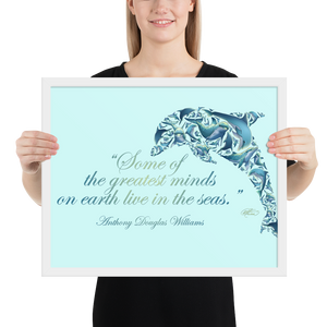 Framed Dolphin Collage Poster