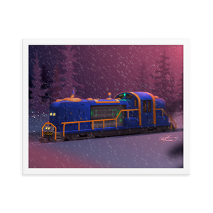 Framed Train Poster