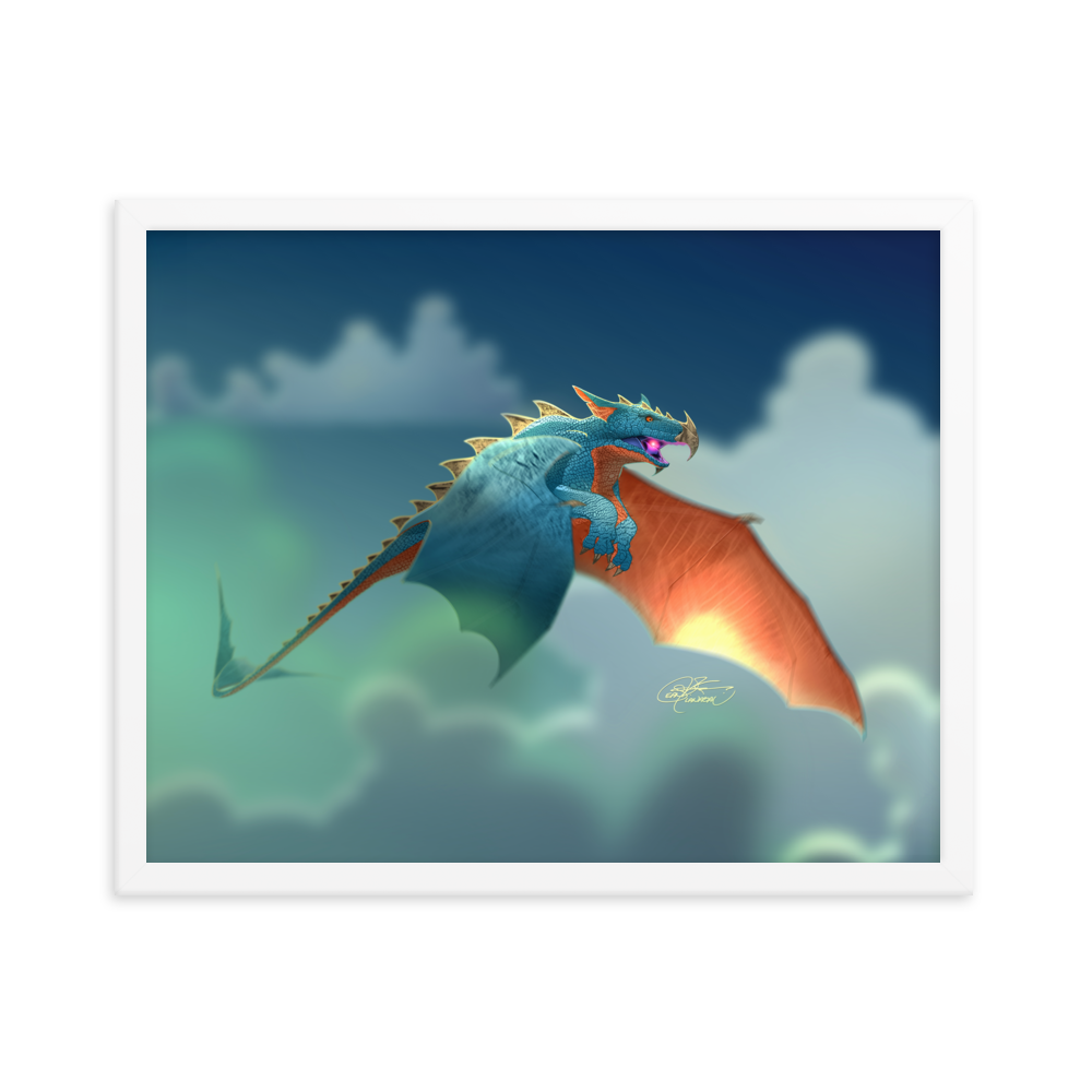Framed Dragon Poster