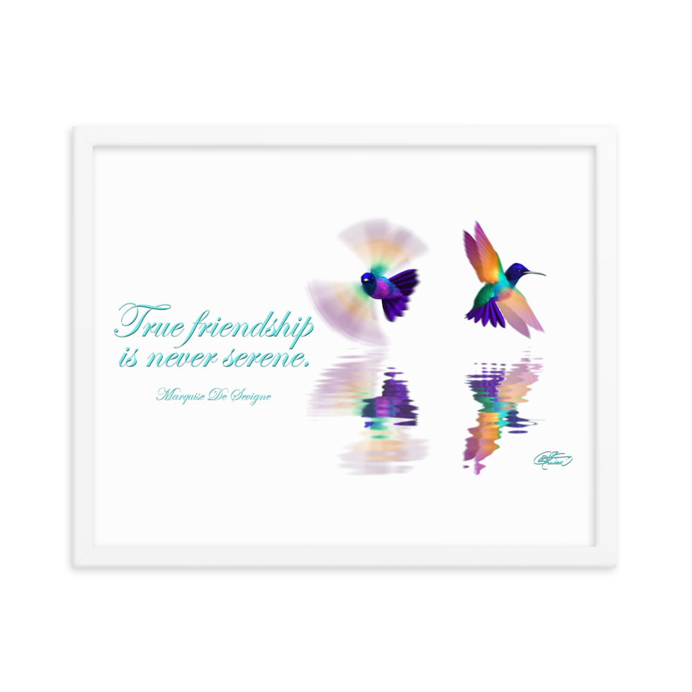 Framed Hummingbirds Poster
