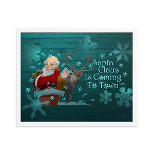Framed Santa Christmas Poster